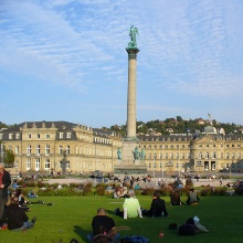 View to the new castle at the City of Stuttgart